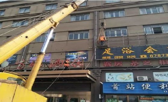 盐城安装较高的门店招牌有什么好的方法？